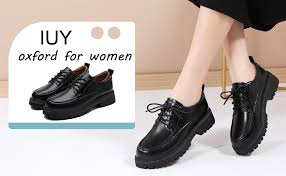 Black Leather shoes for women